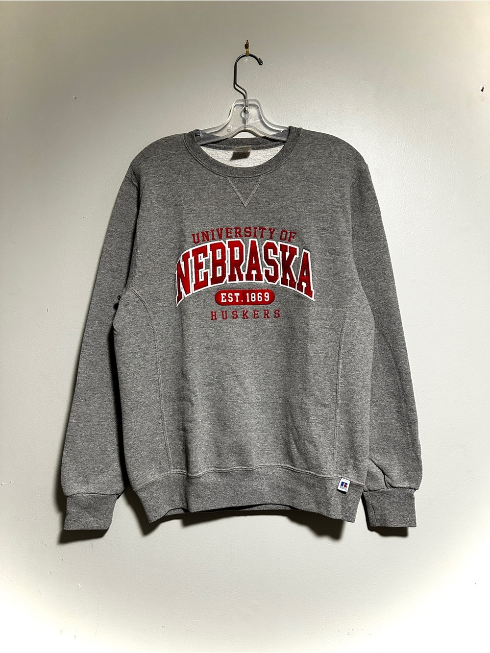 Russell Athletic University of Nebraska Gray Crewneck Sweatshirt